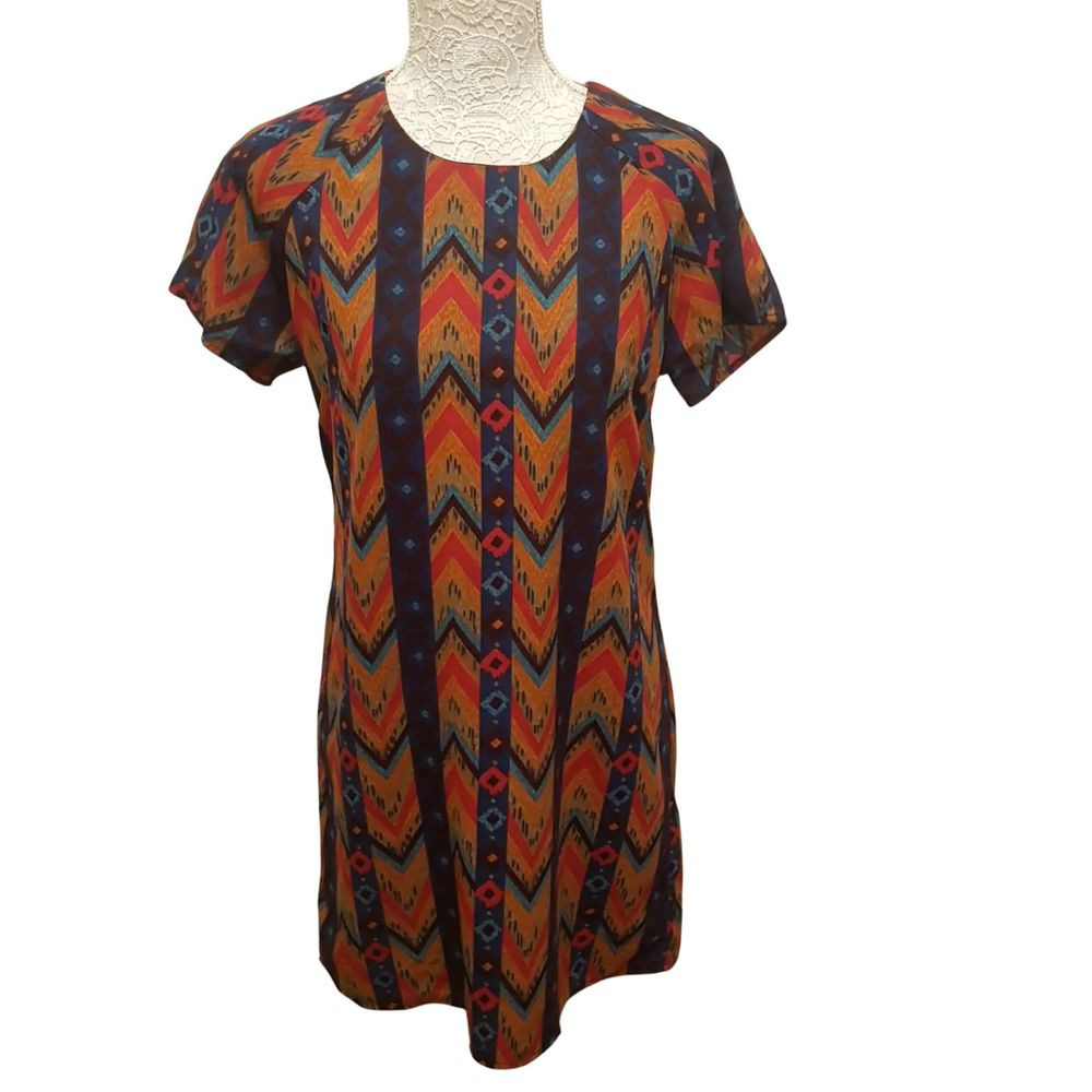 Forever21 Contemporary Multicoloured Short Sleeve T Shirt Dress Uk Small - Picture 1 of 6